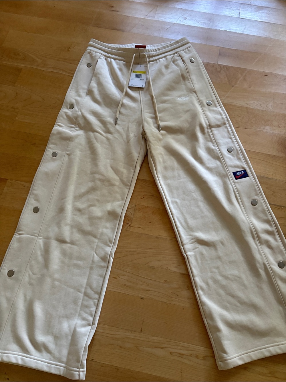 Nike Men’s Cream Snap-Button Joggers